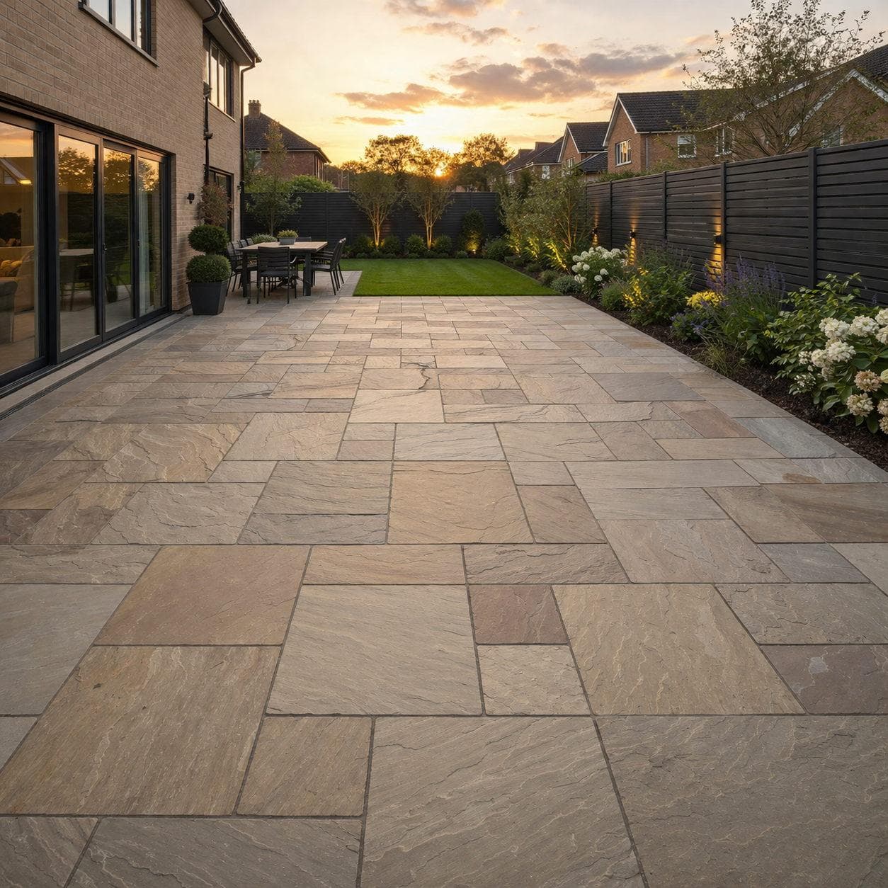Professionally restored patio and driveway