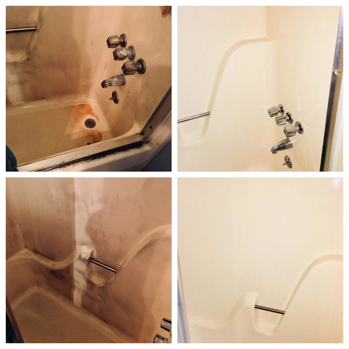 Before: Bathroom deep clean before and after